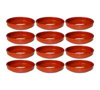 Acan Tradineur - Pack de 12 Cazuelas Redonda de Barro - Apta para vitro y Horno - Ideal para guisos y asados caseros - Ø 24 cm.