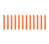 Acan Tradineur - Pack de 12 Velas alargadas, cirios de Mesa cilíndricos, parafina y Mecha de algodón, sin Perfume, rituales y Ceremonias (Naranja - 17 cm)