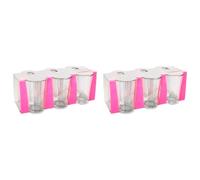 ACAN Tradineur - Pack de 2 Caja de 6 vasos Modelo Lara - Capacidad de 205 ML - Fabricado en Vidrio Resistente - Apto para lavavajillas - Tamaño aprox: diámetro 6,5 x 10 cm - 12 Uds Total.