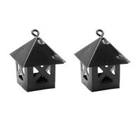 Acan Tradineur - Pack de 2 faroles para Belén, Metal, Adornos para Nacimiento, Pesebre, Navidad, decoración Tradicional, Fabricado en España (Negro - 3 cm)