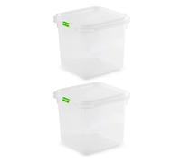 Acan Tradineur - Pack de 2 Fiambreras Modelo N.º 10 - Fabricado en plástico - Capacidad de 2,6 litros - Apto para microondas y lavavajillas - 16 x 16 x 17,8 cm