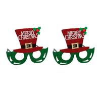 Acan Tradineur - Pack de 2 Gafas navideñas con diseño de sombrero Merry Christmas - Fabricado en poliéster y plástico - 18 x 15 cm