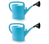 Acan Tradineur - Pack de 2 Regaderas de plástico - Capacidad 12 litros - Utensilios de jardinería, riego, casa, balcón, terraza, Patio - Color Azul