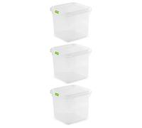 Acan Tradineur - Pack de 3 Fiambreras Modelo N.º 10 - Fabricado en plástico - Capacidad de 2,6 litros - Apto para microondas y lavavajillas - 16 x 16 x 17,8 cm