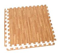 Acan Tradineur - Pack de 4 baldosas de Goma eva, Grosor de 1 cm, Esterilla, Puzzle para Suelo de Gimnasio, Fitness, Yoga, Alfombrilla de protección Espuma (Imitación Madera, 62 x 62 cm)
