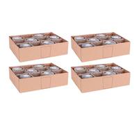 Acan Tradineur - Pack de 4 Cajas de 12 Vasos Modelo Bodega - Capacidad: 360 ml - Fabricado en Vidrio Resistente - Apto para lavavajillas - Tamaño Aprox: Ø 8,8 x 9 cm - 48 Uds Totales
