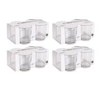 Acan Tradineur - Pack de 4 Cajas de 4 Vasos Modelo Bodega - Capacidad: 345 CC (11 ¾ Oz) - Fabricado en Vidrio Resistente - Apto para lavavajillas - Tamaño Aprox: Ø 8,5 x 9 cm - 16 Uds Totales