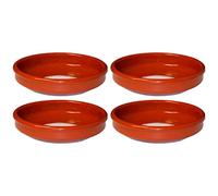 Acan Tradineur - Pack de 4 Cazuelas Redonda de Barro - Apta para vitro y Horno - Ideal para guisos y asados caseros - Ø 24 cm.