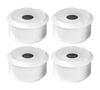 Acan Tradineur - Pack de 4 Ceniceros Redondo de Melamina - Recipiente con Tapa removible y Muescas para cigarros - Uso Interior y Exterior - Ø 11 x 6 cm - Color Blanco
