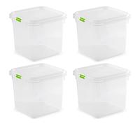 Acan Tradineur - Pack de 4 Fiambreras Modelo N.º 10 - Fabricado en plástico - Capacidad de 2,6 litros - Apto para microondas y lavavajillas - 16 x 16 x 17,8 cm