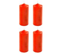 Acan Tradineur - Pack de 4 Velas Taco con Aroma a Fruta Tropical, velón de Cera perfumada, Larga duración: 25 Horas, aromaterapia, decoración del hogar (Naranja, Tropical Fruit, 10,5 x 4,5 cm)