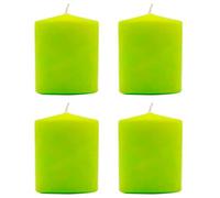 Acan Tradineur - Pack de 4 Velas Taco con Aroma a Hierba de limón, velón de Cera perfumada, Larga duración: 24 Horas, aromaterapia, decoración del hogar (Lemongrass, 7 x 5,6 cm)