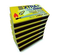 ACAN Tradineur - Pack de 6 Cajas de cerillas Super Largo XXL, 300 cerillas totales, fósforos de Seguridad Super Largos para cocinas, barbacoas, chimeneas, Estufas (10 cm)