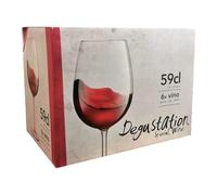 Acan Tradineur - Pack de 6 Copas - Modelo Degustacion - Capacidad: 590 ml - Ideal para Vino - Aptas para lavavajillas - Tamaño Aprox: Ø 7 x 21,4 cm