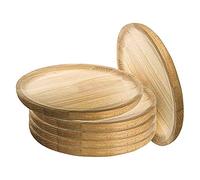 Acan Tradineur - Pack de 6 Platos de Madera Especial para Pulpo, de 16 cm de diámetro, para el hogar o hostelería. Set de 6 recipientes para Servir Comida, para Carnes, Embutidos, quesos.