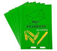 Acan Tradineur - Pack de 6 talonarios de pedidos con hojas autocopiativas, bloc, libreta para propuestas de pedido, presupuestos, negocios, tiendas - 20,7 x 14,5 cm