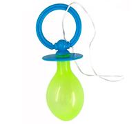 Acan Tradineur - Pack de 9 Chupetes Gigantes con cordón, plástico, complemento de Disfraz de Payaso, Carnaval, Halloween, Circo, Fiestas, cumpleaños, 19 cm, Color Aleatorio