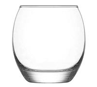 Acan Tradineur - Set de 6 vasos de cristal, modelo Empire, base gruesa, resistentes, aptos para lavavajillas, servir whisky, bedidas, agua, fiestas, 9,5 x 8,5 cm, 405 ml