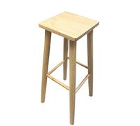 Acan Tradineur - Taburete Cuadrado Alto de Madera con Patas Redondeadas, banqueta de Barra, Bar y Cocina, 70 x 28 x 28 cm