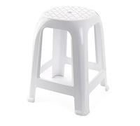 Acan Tradineur - Taburete de plástico - Fabricado en España hogar o el Trabajo - 46,2 x 36,5 x 37 cm - Color Blanco (1 Unidades)