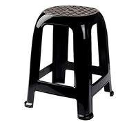 Acan Tradineur - Taburete de plástico - Fabricado en España hogar o el Trabajo - 46,2 x 36,5 x 37 cm - Color Negro (1 Unidades)