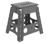 ACAN Tradineur - Taburete Plegable, Fabricado en PVC, Multiusos de plástico Resistente y Duradero, Ideal para escuelas, guarderías y hogar (39 x 22 x 29 cm, Color Gris)