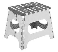 Acan Tradineur - Taburete Plegable Multiusos - PVC - Antideslizante - Altillo para Baño o Cocina - Reposapiés - Máx. 150 kg (Blanco - 27 x 29 x 22 cm)