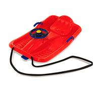 Acan Tradineur - Trineo de Nieve para niños, plástico, Tabla de Descenso Infantil con Cuerda, Deportes de Invierno, Aire Libre, Rojo, 21 x 44 x 84 cm, Modelo Aleatorio