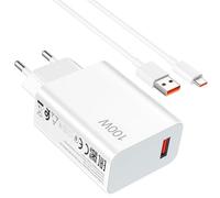 ACANDYA 100W Cargador con 6A Cable USB C 1m para xiaomi Poco F8 Pro Redmi K80 Ultra K90 Pro Max 17, Combo Carga rápida 90W 67W para Xiaomi 15T Redmi Note 15 Pro+ Poco F7 Turbo 4 3 15 Ultra