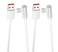 ACANDYA Cable USB C (2Pack 1m+1.8m) para Xiaomi Redmi note 13 pro 5g 13 14 Ultra 12, 90 Grado 120W 6A Cable USB C Carga Rápida para Xiaomi POCO X6 M6 Pro, Cable Tipo C Carga Turbo Cable USB a USB C