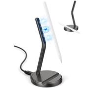 ACANDYA Soporte magnético de carga compatible con Apple Pencil Pro, soporte magnético de carga rápida para iPad Pencil Pro iPencil, base de carga portátil con cable USB C para iPad Pen Pro, color gris