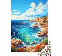 Acantilados Costeros Puzzle de 1000 Piezas Papel para Adultos Vista al Mar Relajación Convivencia Decoración Hogar Regalo 52x38cm/1000pcs
