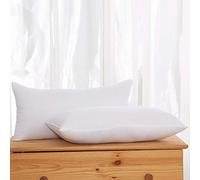 Acanva Relleno de Almohada Relleno de Microfibra, Relleno Decorativo de Apoyo Lumbar para sofá, Cama, sofá y sillas, 16 x 26 Pulgadas, 2 Unidades, Color Blanco