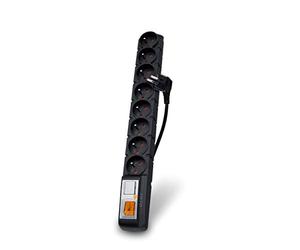 acar W0143 S8 Pro - Regleta de 8 enchufes con protección contra sobretensiones (Incluye Cable de 3 m)