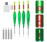 ACAREY Pose LED para pesca con indicador de mordedura, poses luminosos | Boya de pesca nocturna con cambio de color, 9 g/10 g/11 g/12 g con batería, accesorio de pesca