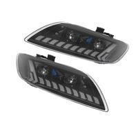 AcarKing Conjunto Luz Delantera Faro Coche para Q7 2006-2009 | Faros delanteros coche Faros delanteros del vehículo Faro delantero DRL Lente del proyector de señal