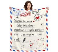 ACAROMAY Hermana Estoy Intentando Encontrar Manta Divertida Regalo para Ella Mujer Regalos de Cumpleaños Navidad Los Reyes Magos Decoración del Hogar Cama Sofá (Hermana-mí)