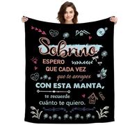 ACAROMAY Regalo Sobrino, Mi Sobrino Regalos Originales para Sobrinos Ideas Regalo de Cumpleaños Navidad Regalo de Larga Distancia Recordatorio Decoración Mantas Manta de Descanso (Sobrino-Negro)