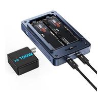 ACASIS 40Gbps Caja SSD M.2 NVMe de Doble Bahía, TBU405 Pro MAX para M1 M2 Pro/MAX, Compatible con Thunderbolt 4/3/USB3.2/3.1/3.0/2.0, Soporte para Carcasa M.2 SSD 2280/2260/2242/2230 B+M M-Key