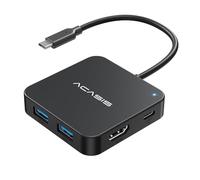 ACASIS 6-in-1 USB C Hub Adapter, 4K HDMI, 100W PD, 3X USB 3.0 | HDMI 4K@30Hz, 100W PD charging, 3x USB 3.0 & 1x USB-C 3.0, 5Gbps data transfer, plug & play, compatible with Mac/PC/Tablets