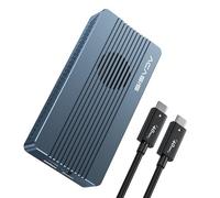 ACASIS Caja SSD M.2 NVMe 40Gbps, Compatible con Thunderbolt 4/3/USB3.2/3.1/3.0/2.0,para M1 M2 Pro/MAX, Soporte para Carcasa M.2 SSD 2280/2260/2242/2230 B+M M-Key, Ventilador de enfriamiento Integrado