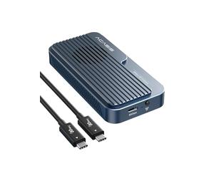 ACASIS Caja SSD M.2 NVMe 80Gbps, Carcasa Thunderbolt 5/USB4 V2.0 con Ventilador, Compatible Thunderbolt 4/3 y USB4/3.2/3.1/3.0, para MacBook Pro/Mac Mini M4, SSD 2230-2280 hasta 8TB(TB501 Pro)