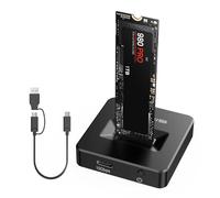 ACASIS M.2 NVMe & SATA SSD Adapter, 10Gbps USB 3.2, Tool-Free Enclosure
