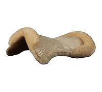 Acavallo Almohadilla de gel frontal elevada de piel de oveja - Natural, OneSize AC151