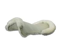 Acavallo Almohadilla de gel trasera elevada de piel de oveja, color: transparente/blanco