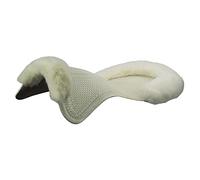 Acavallo Gel Pad Active Dri-Lex con piel de cordero para reducir la presión y una mejor comodidad en la espalda del caballo, talla: L, color/pelaje: transparente/blanco