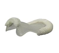 Acavallo Gelpad Therapeutic 1/2 - Poni con borde de piel de cordero, color transparente/blanco