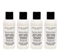 Acca Kappa White Moss Body Lotion Travel Bottles Set of 4 - Hotel Ammenity Collection.