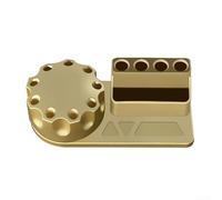 Accarugty 360° Rotación multifunción destornillador y pinzas Caja de almacenamiento para coches RC, sostenedor de piezas organizadas con diseño de estante de herramientas magnético (dorado)