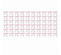 Accarugty 60 lazos decorativos para bodas, cumpleaños, Navidad y mesa de fiesta o envoltura, lazos de cinta de tela en negro, rosa, blanco cremoso para copa de vino, embalaje de regalos (rosa)